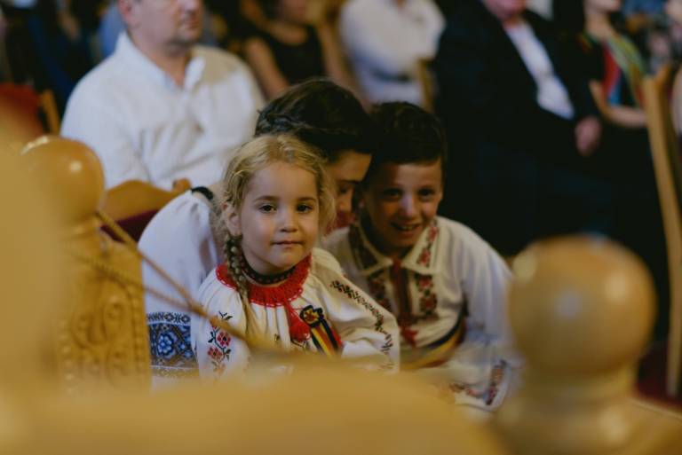 Children at traditional Wedding in Cluj Romania