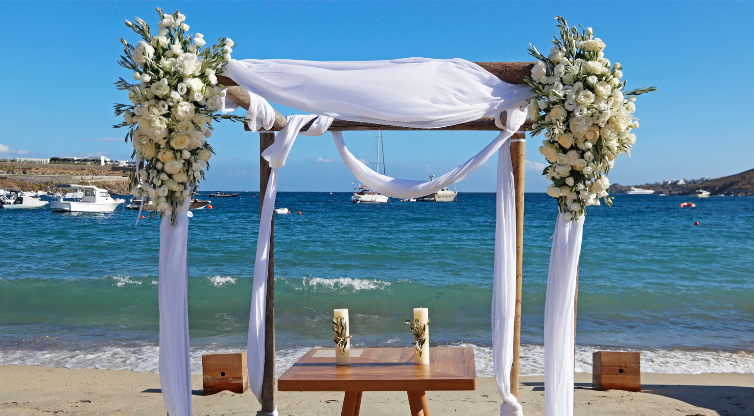 summer beach wedding mykonos