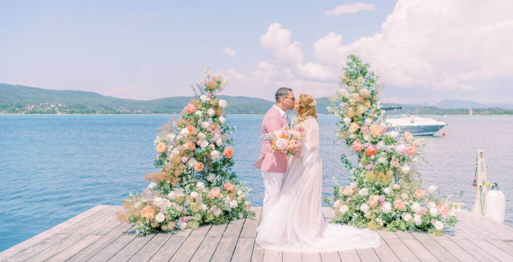 Deck wedding in Greece